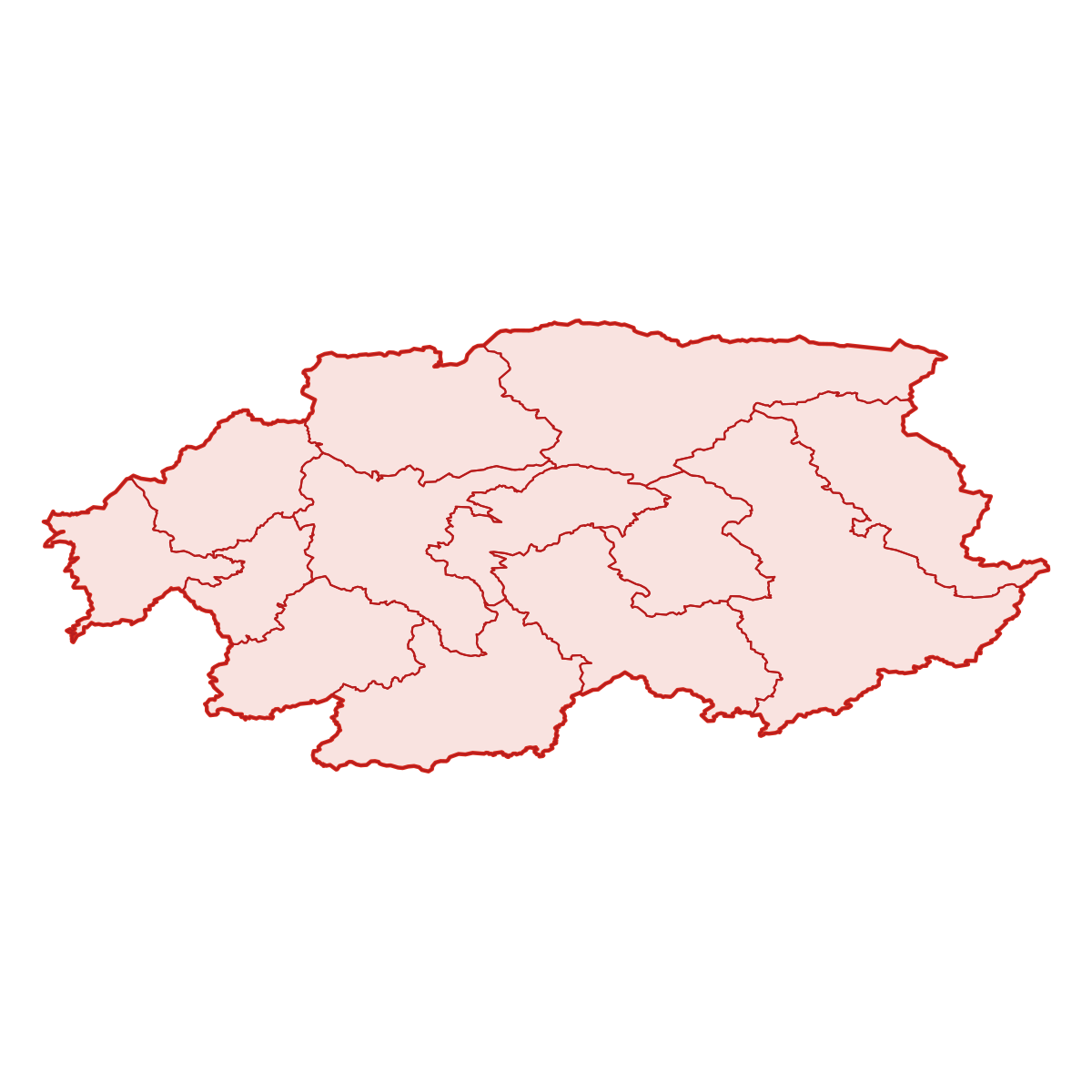 Mapa kraja Banskobystrický kraj s obcami