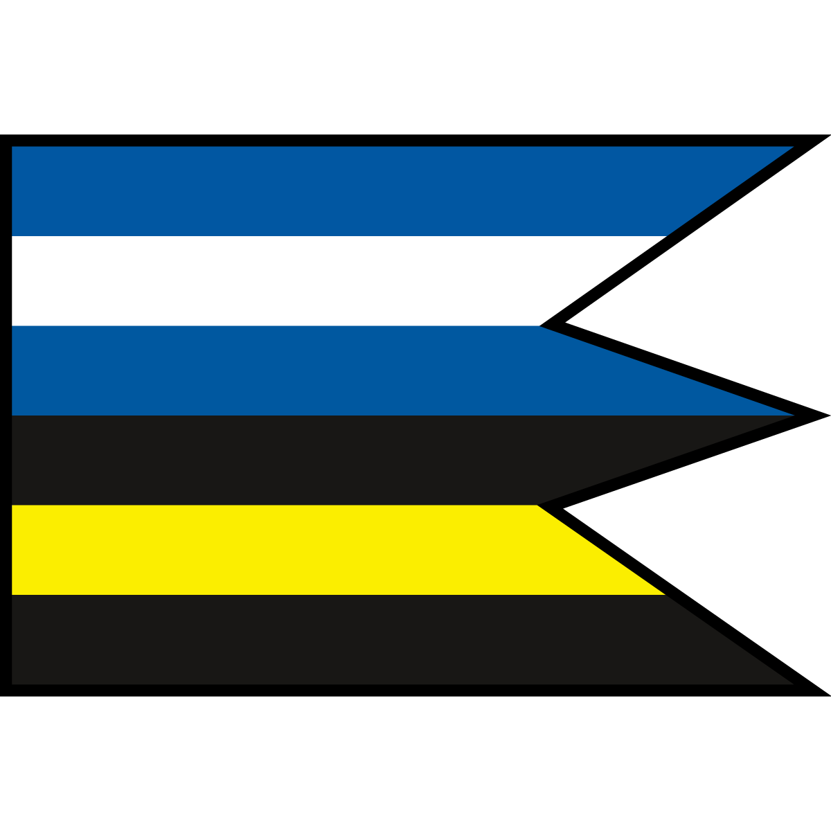 Flag of Čierne Kľačany, Region of Nitra