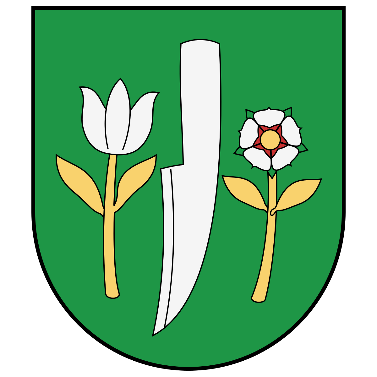 Coat of arms of Tiba, Region of Košice