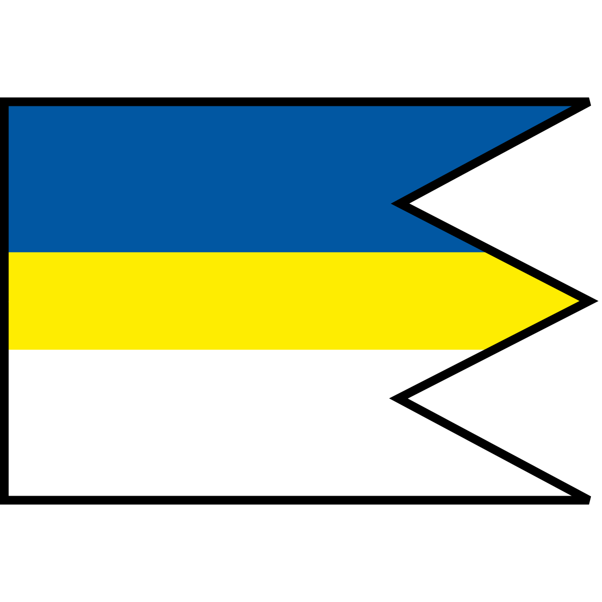 Flag of Veľké lúky, Region of Trenčín