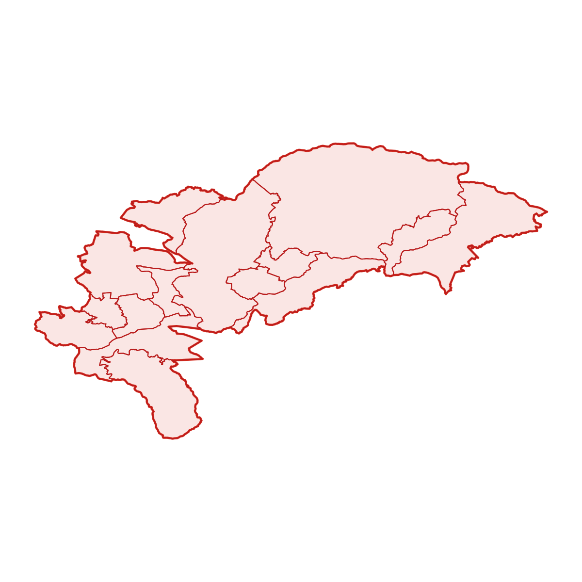 District of Detva with municipalities