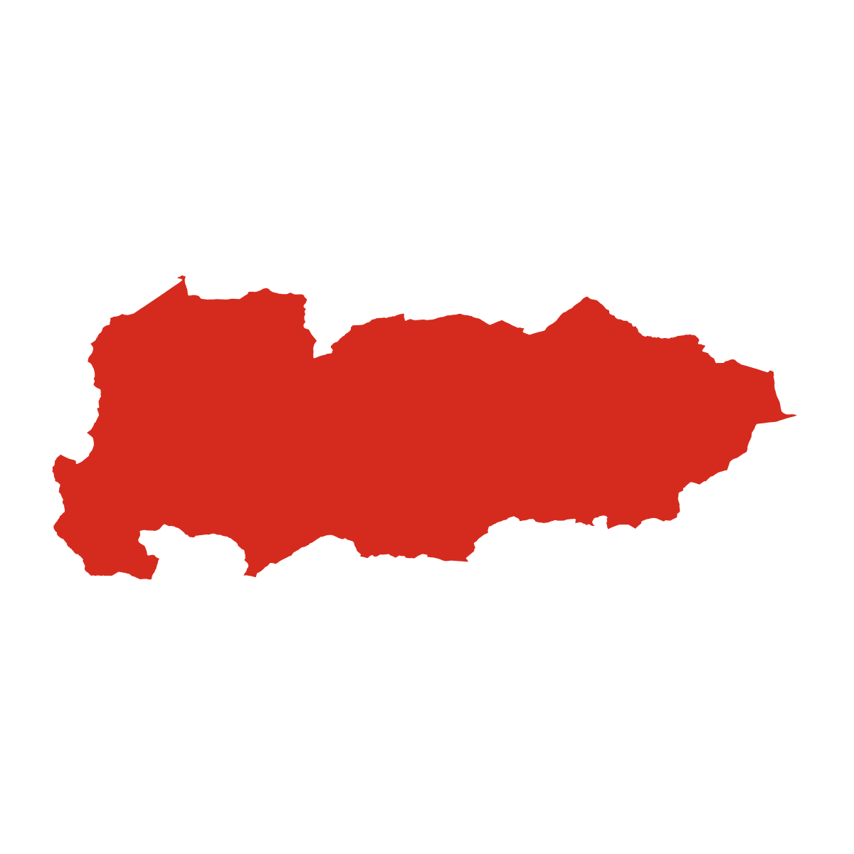 District of Dolný Kubín outline
