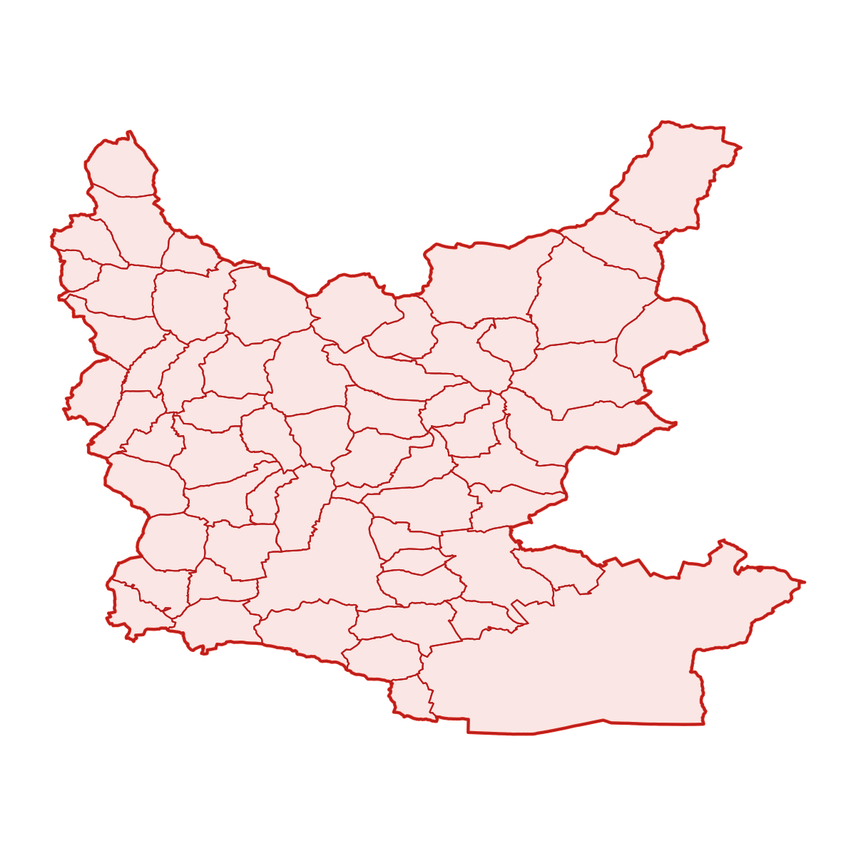 District of Humenné with municipalities