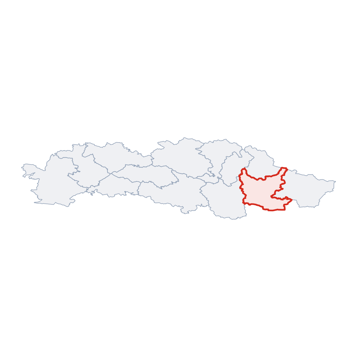 District of Humenné in Region of Prešov