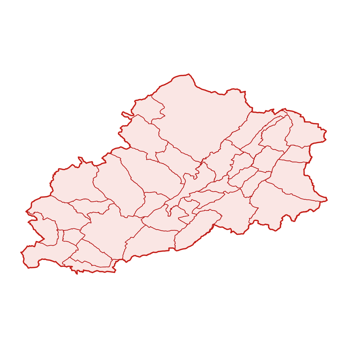 District of Krupina with municipalities