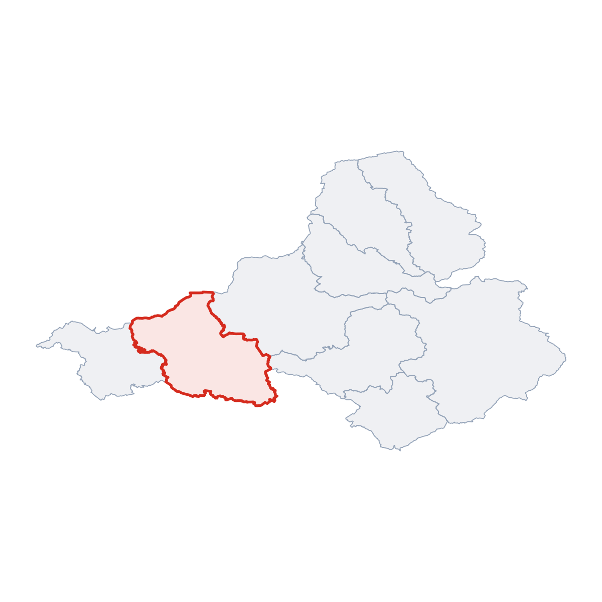 District of Nové Mesto nad Váhom in Region of Trenčín