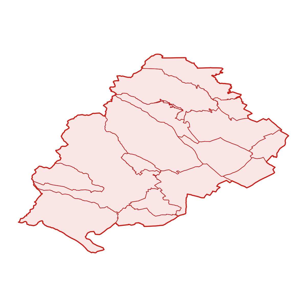 District of Pezinok with municipalities