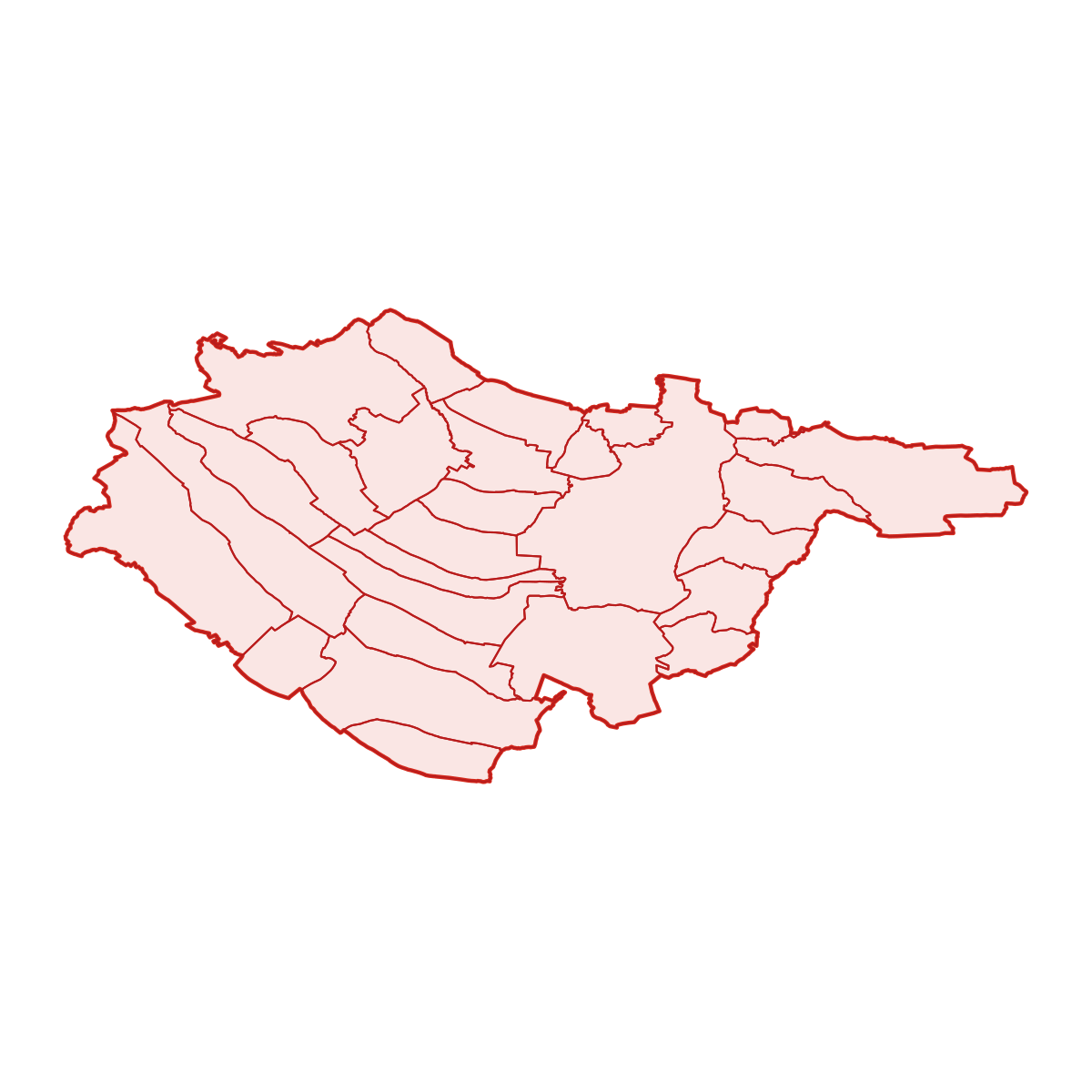 District of Piešťany with municipalities