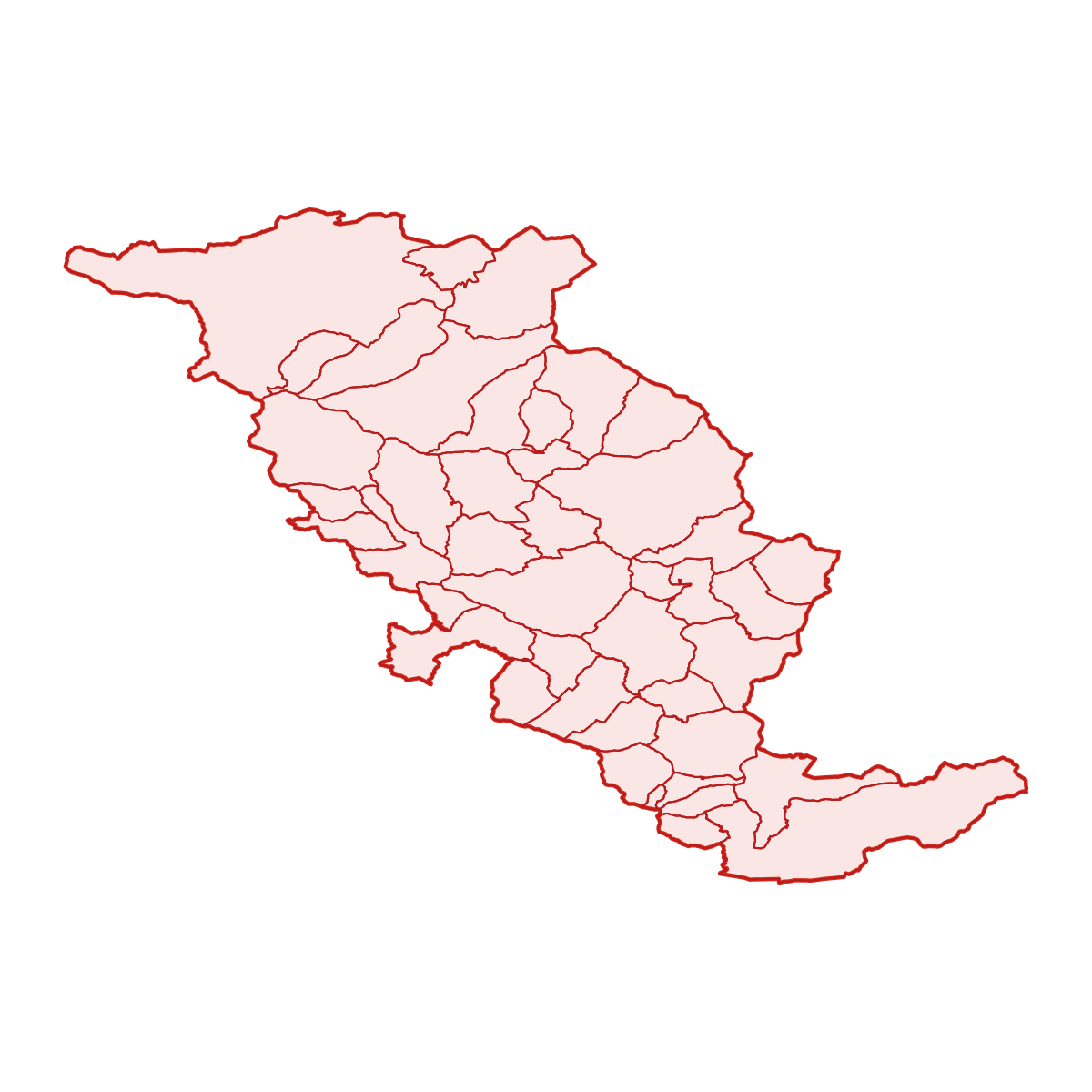 District of Revúca with municipalities
