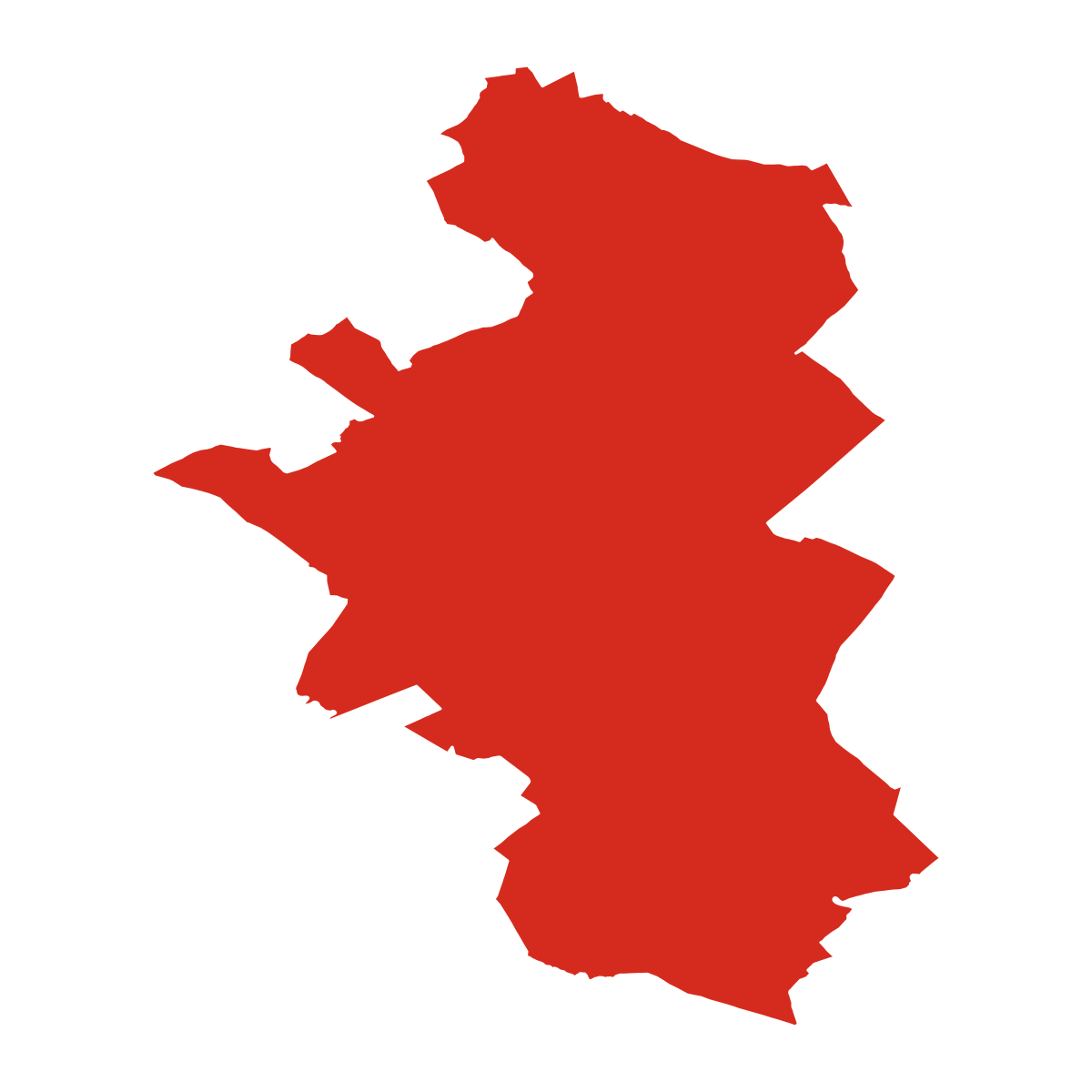 District of Šaľa outline