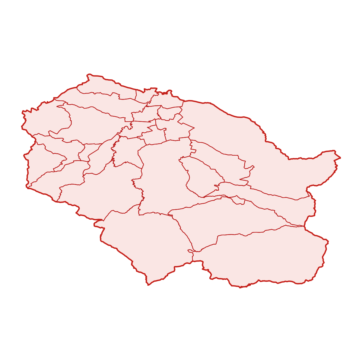 District of Turčianske Teplice with municipalities