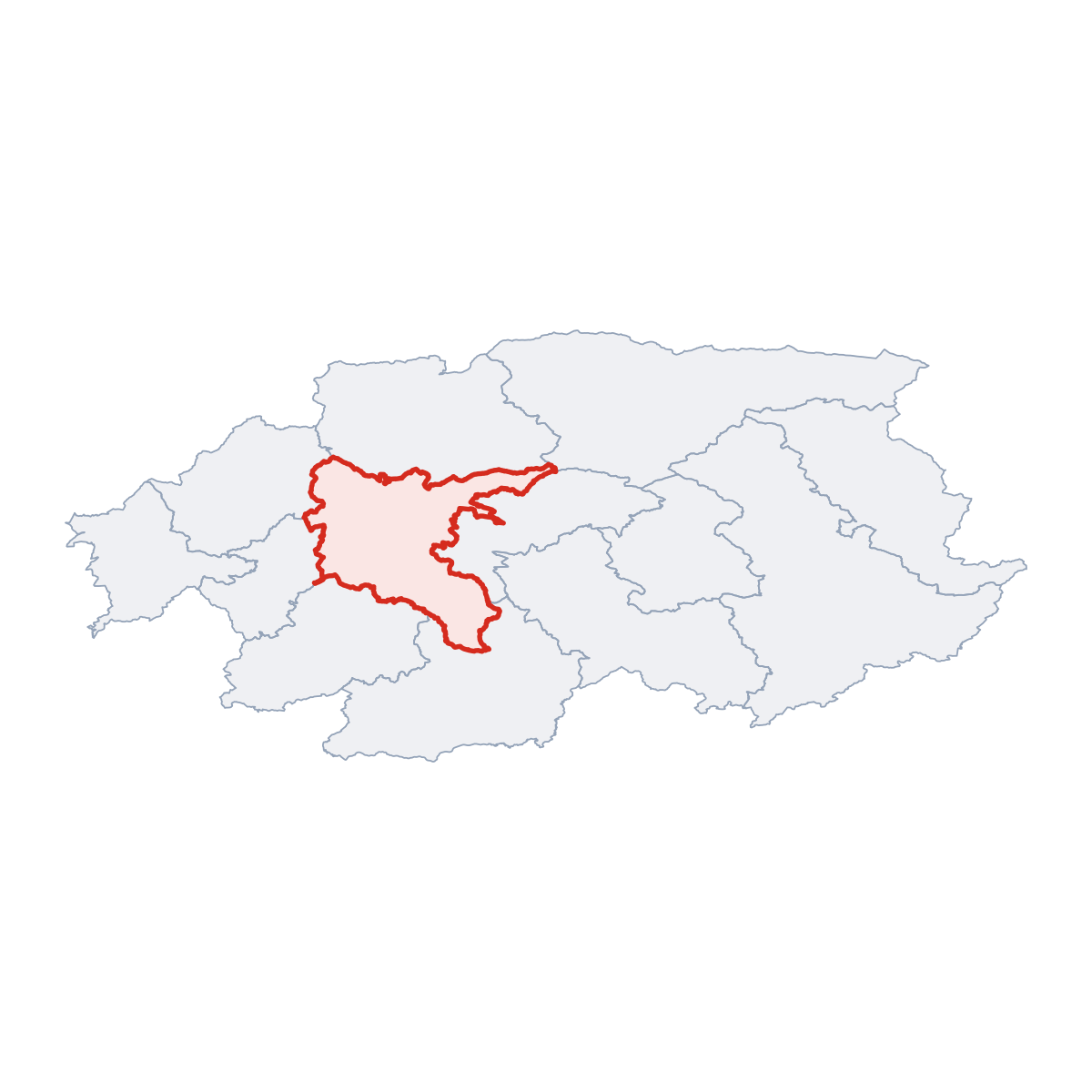 District of Zvolen in Region of Banská Bystrica